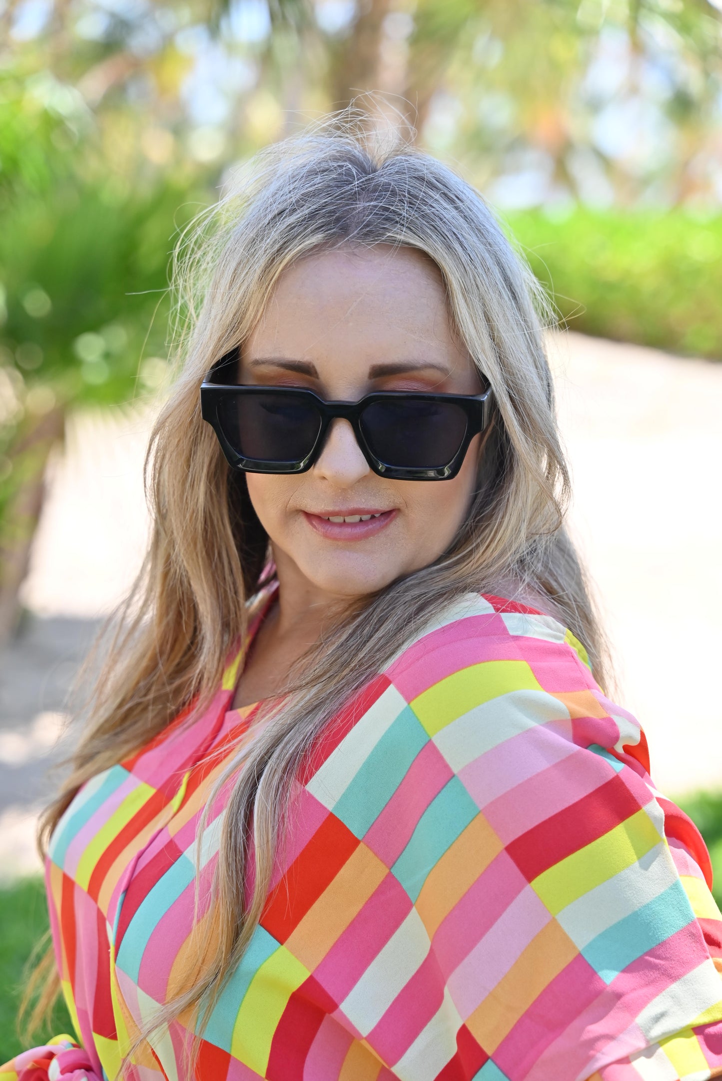 Eyes On You Coral Geo Abstract Surplice Woven Romper